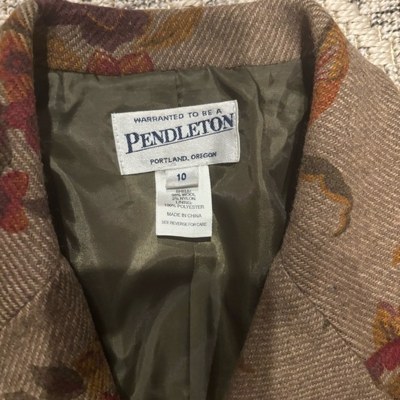 🌺 Pendleton Floral Wool-Blend Blazer – Size 10 - Picture 4 of 4